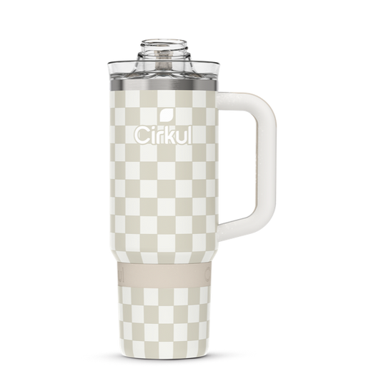 Limited Edition: 30oz. Taupe Tartan Travel StrawSip™ Tumbler - H03QU